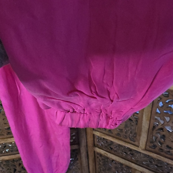 Jennifer Moore Womens Pink Silk Joggers - Picture 4 of 6